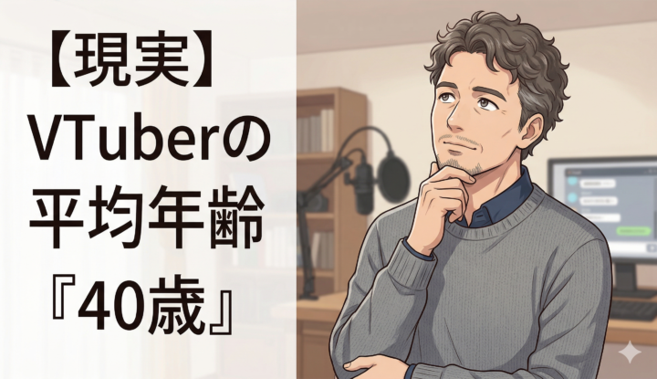 【現実】VTuberの平均年齢『40歳』