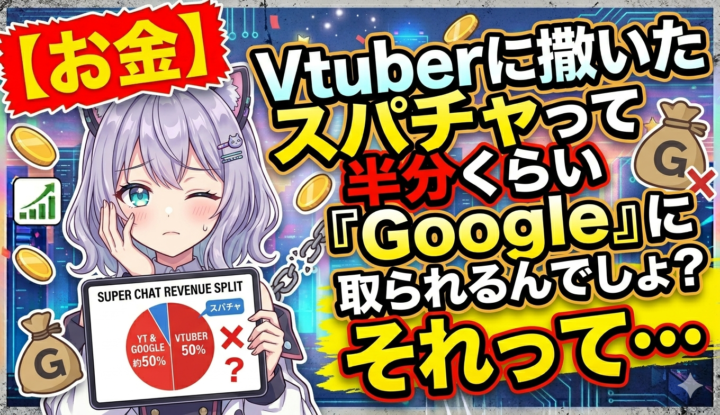 【お金】Vtuberに撒いたスパチャって半分くらい『Google』に取られるんでしょ？それって…