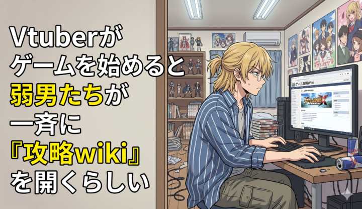 Vtuberがゲームを始めると弱男たちが一斉に『攻略wiki』を開くらしい
