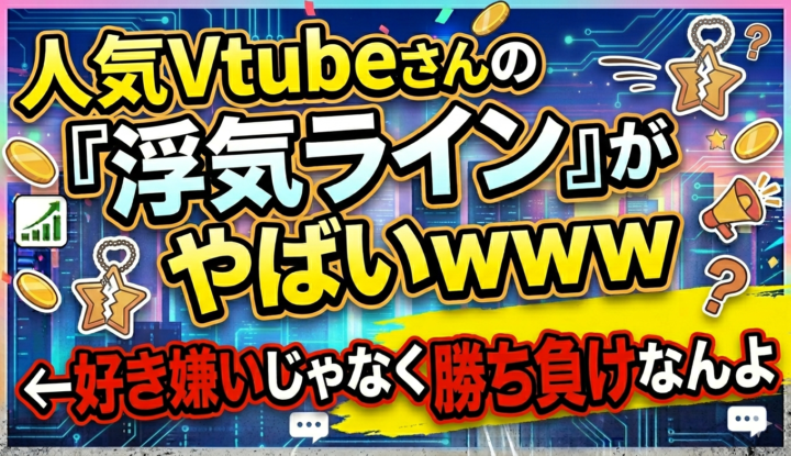 【浮気】人気Vtuberさんの『浮気ライン』がやばいｗｗｗ←好き嫌いじゃなく勝ち負けなんよ