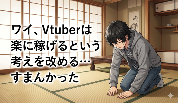 ワイ、Vtuberは楽に稼げるという考えを改める…すまんかった