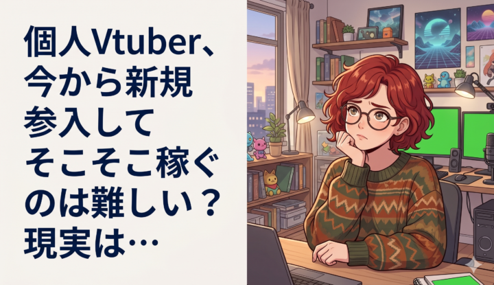 個人Vtuber、今から新規参入してそこそこ稼ぐのは難しい？現実は…