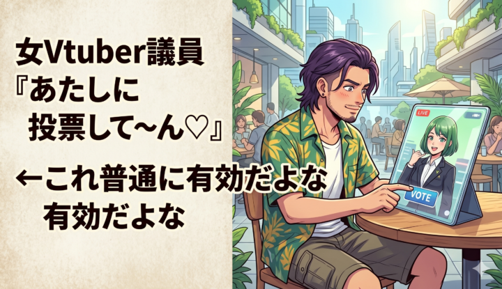 女Vtuber議員『あたしに投票して～ん♡』←これ普通に有効だよな