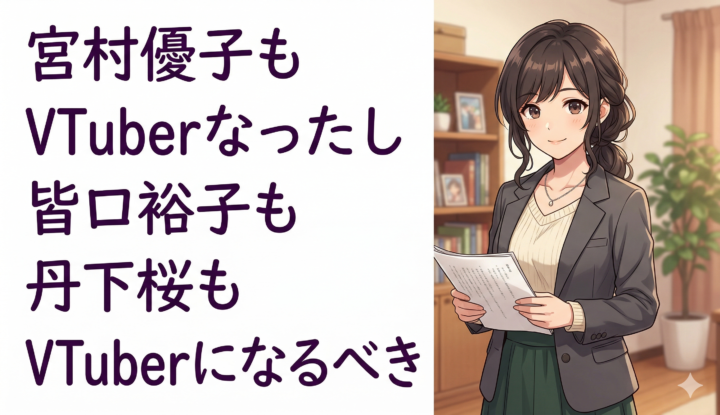 宮村優子もVTuberなったし皆口裕子も丹下桜もVTuberになるべき
