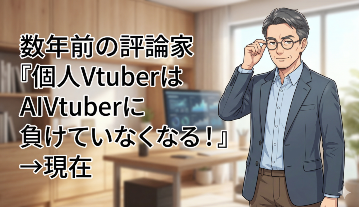 数年前の評論家『個人VtuberはAIVtuberに負けていなくなる！』→現在