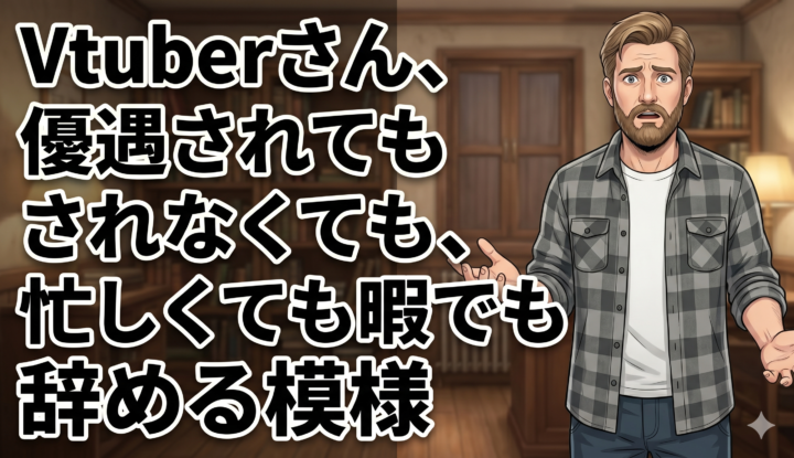 Vtuberさん、優遇されてもされなくても、忙しくても暇でも辞める模様