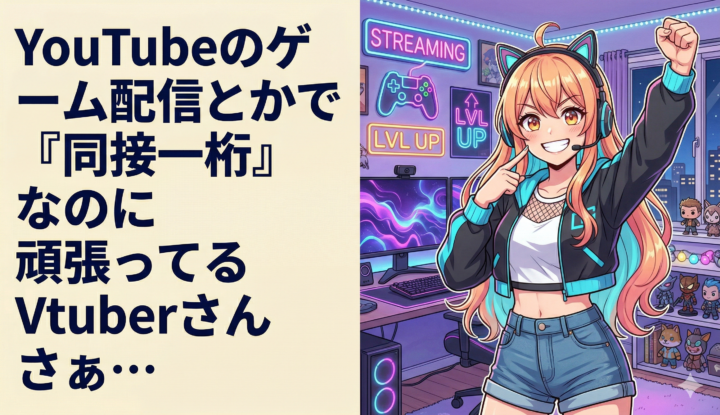 YouTubeのゲーム配信とかで『同接一桁』なのに頑張ってるVtuberさんさぁ…