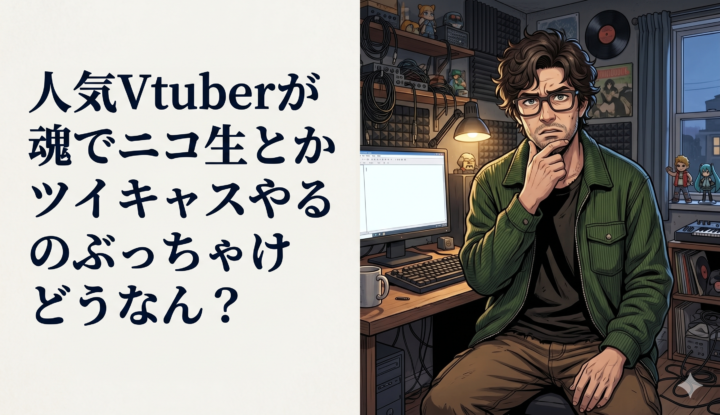 人気Vtuberが魂でニコ生とかツイキャスやるのぶっちゃけどうなん…？