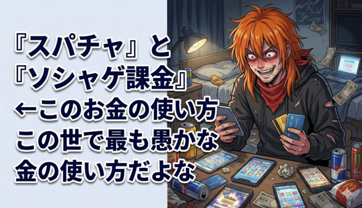 『スパチャ』と『ソシャゲ課金』←このお金の使い方