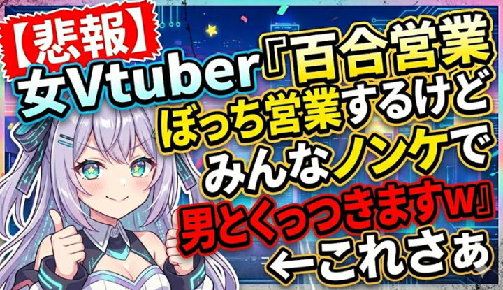 【悲報】女アイドル・声優・Vtuber『百合営業ぼっち営業するけどみんなノンケで男とくっつきますｗ』←これさぁ