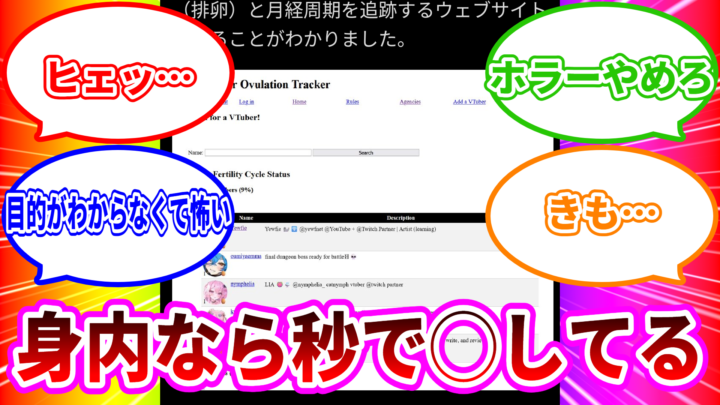 【画像】Vtuberリスナーさん、ガチでとんでもないツールを作ってしまうｗｗｗ←目的がわからなくて怖い…