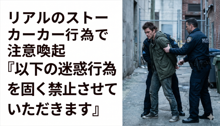 リアルのストーカー行為で注意喚起『以下の迷惑行為を固く禁止させていただきます』