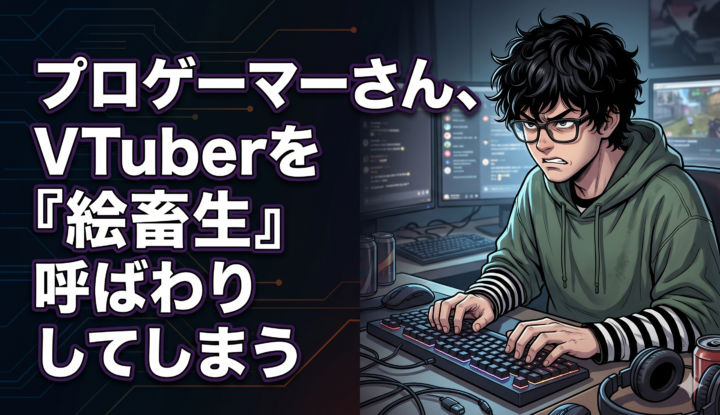 プロゲーマーさん、VTuberを『絵畜生』呼ばわりしてしまう…