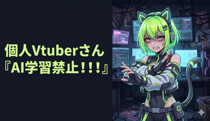 個人Vtuberさん『AI学習禁止！！！！』