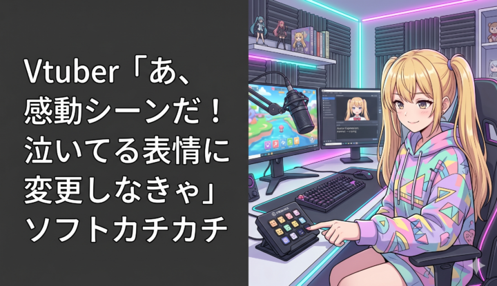 Vtuber『あ、感動シーンだ！泣いてる表情に変更しなきゃ』ｿﾌﾄｶﾁｶﾁ