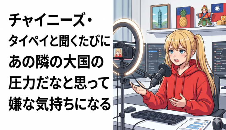 チャイニーズ・タイペイと聞くたびにあの隣の大国の圧力だなと思って嫌な気持ちになる