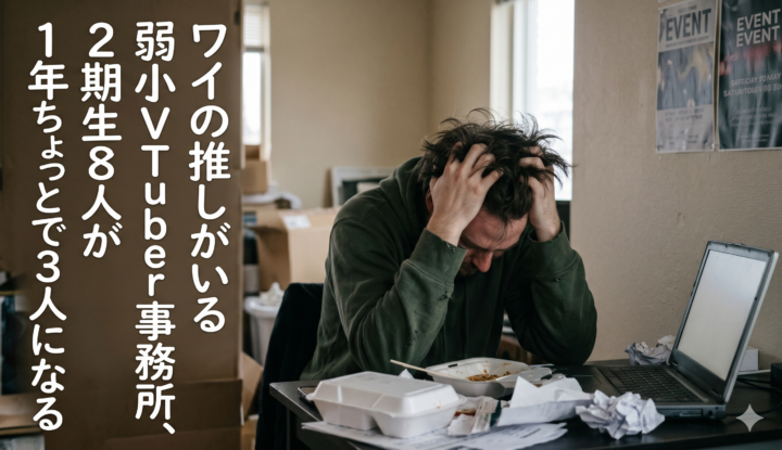 ワイの推しがいる弱小VTuber事務所、2期生8人が1年ちょっとで3人になる