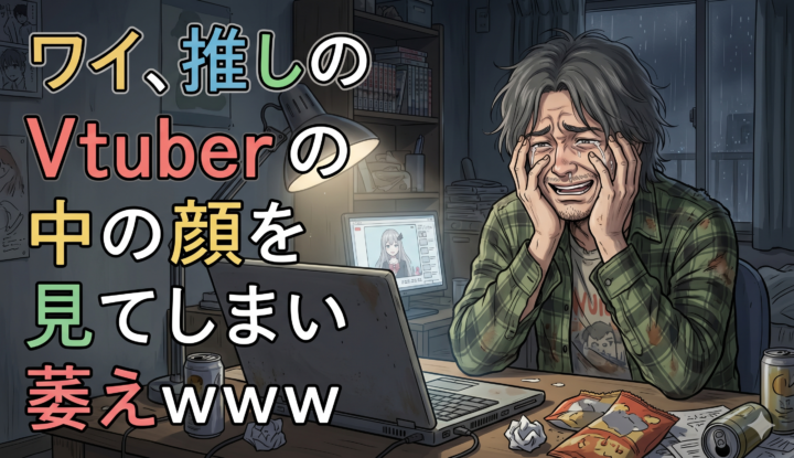 ワイ、推しのVtuberの中の顔を見てしまい萎えｗｗｗ