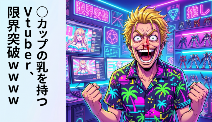 Mカップの乳を持つVtuber、限界突破