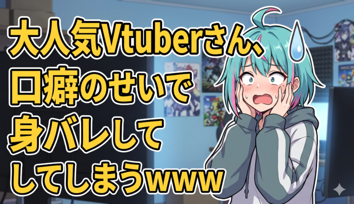 大人気Vtuberさん、口癖のせいで身バレしてしまうｗｗｗ