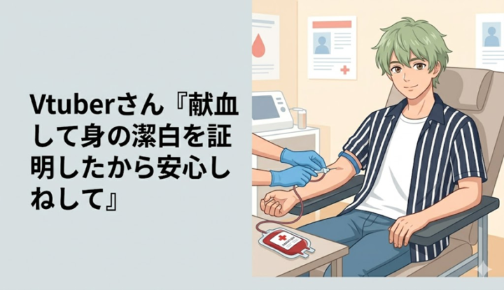Vtuberさん『献血して身の潔白を証明したから安心してね！』