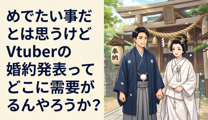 めでたい事だとは思うけどVtuberの婚約発表ってどこに需要があるんやろうか？