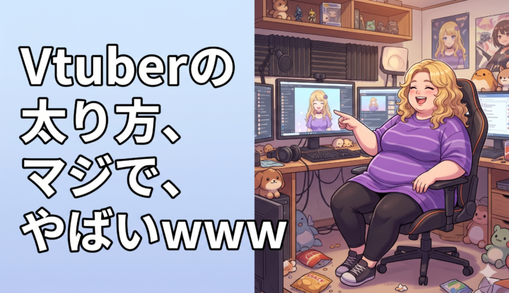 Vtuberの太り方、マジでやばいwwwww