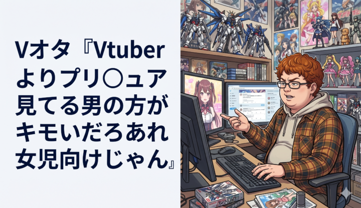 Vオタ『Vtuberよりプリ◯ュア見てる男の方がキモいだろあれ女児向けじゃん』