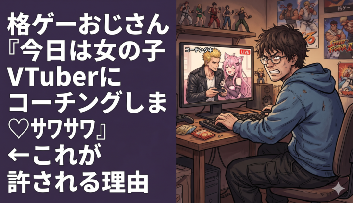 格ゲーおじさん『今日は女の子VTuberにコーチングします♡ｻﾜｻﾜ』←これが許される理由