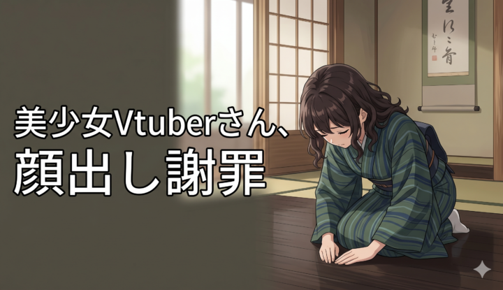 美少女Vtuberさん、顔出し謝罪