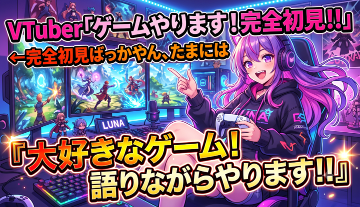 【初見】VTuber「ゲームやります！完全初見！！」←完全初見ばっかやん、たまには『大好きなゲーム！語りながらやります！！』みたいなのやれよ