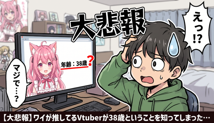 【大悲報】ワイが推してるVtuberが38歳ということを知ってしまった…